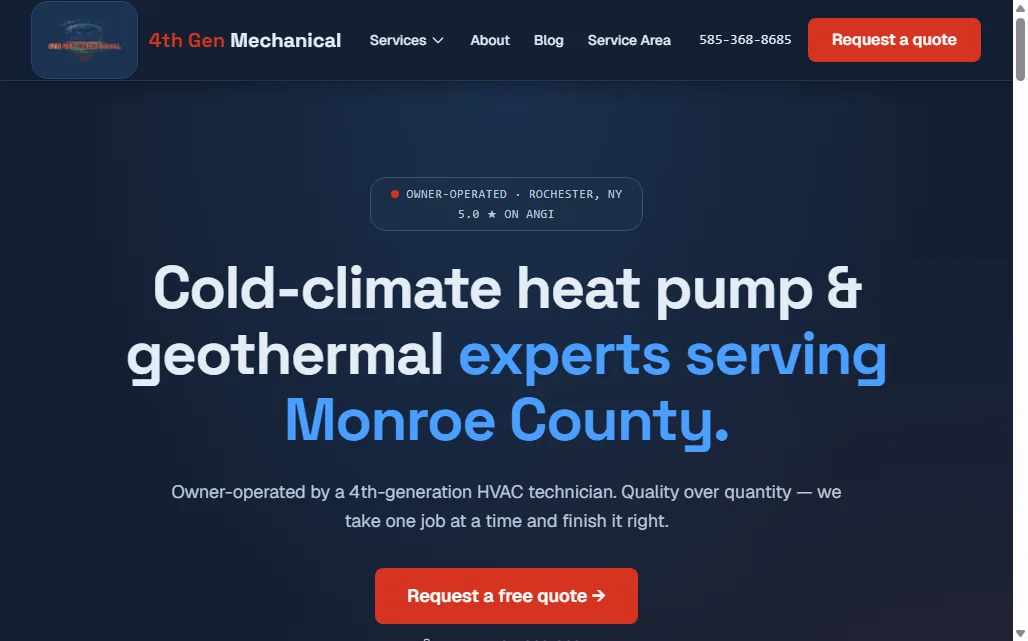 Screenshot of 4th Gen Mechanical (prior version) home page